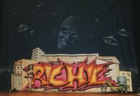 Supa Richie B&uuml;hnenbild Backdrop Airbrush