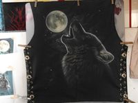 Howling Wolf Airbrush Leder
